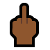 🖕🏾 middle finger: medium-dark skin tone display on Windows